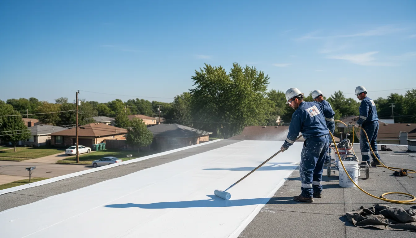 Commercial roof coating in Woodlake, CA near me